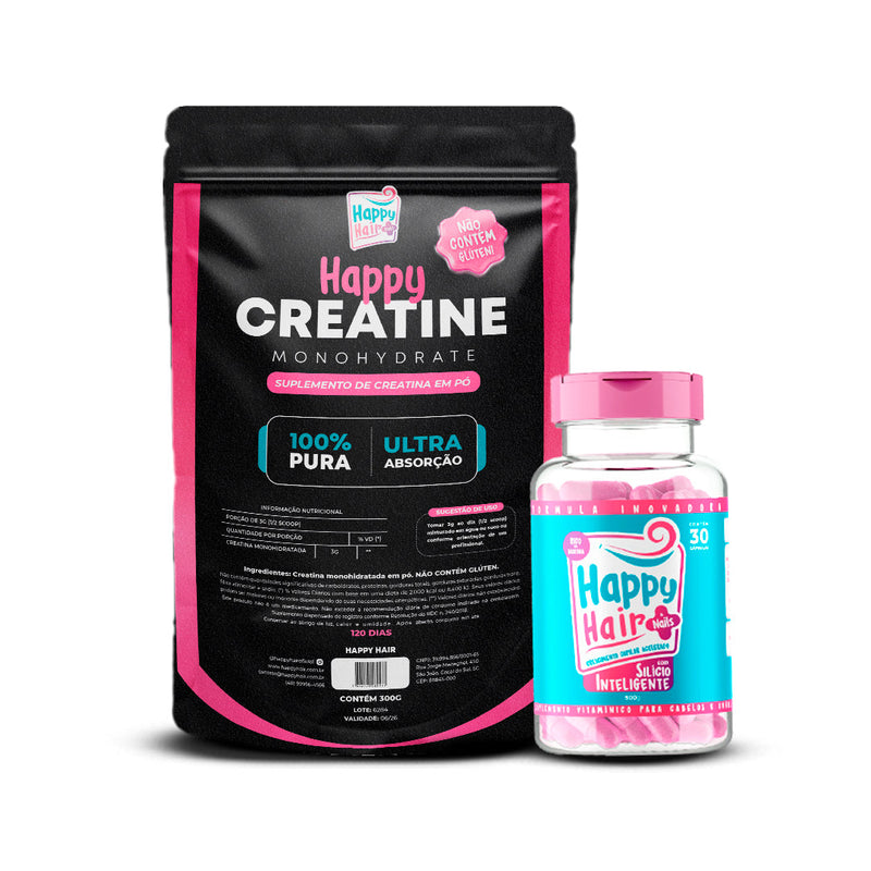 Creatina 100% pura 300g + 1 Happy Hair